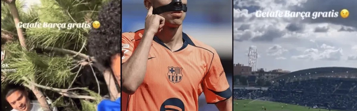 开云体育官网-为免费观赛，赫塔菲球迷爬树观看赫塔菲vs巴萨