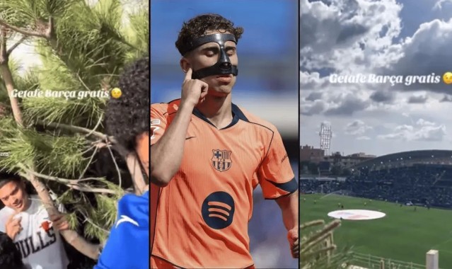 开云体育官网-为免费观赛，赫塔菲球迷爬树观看赫塔菲vs巴萨